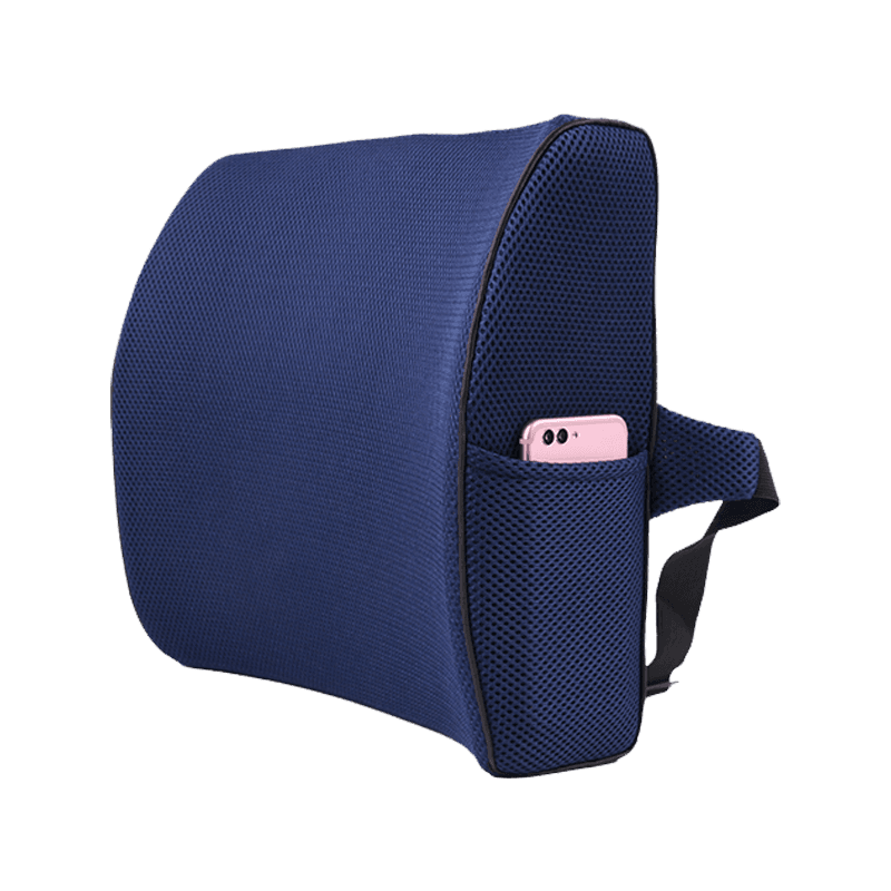 Penutup Jaring yang Dapat Ditembus Udara Bantal Penopang Lumbar Bantal Punggung Busa Memori Nyaman