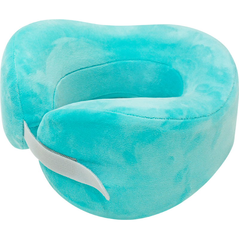 Bantal Bentuk U Busa Memori Leher Microfiber